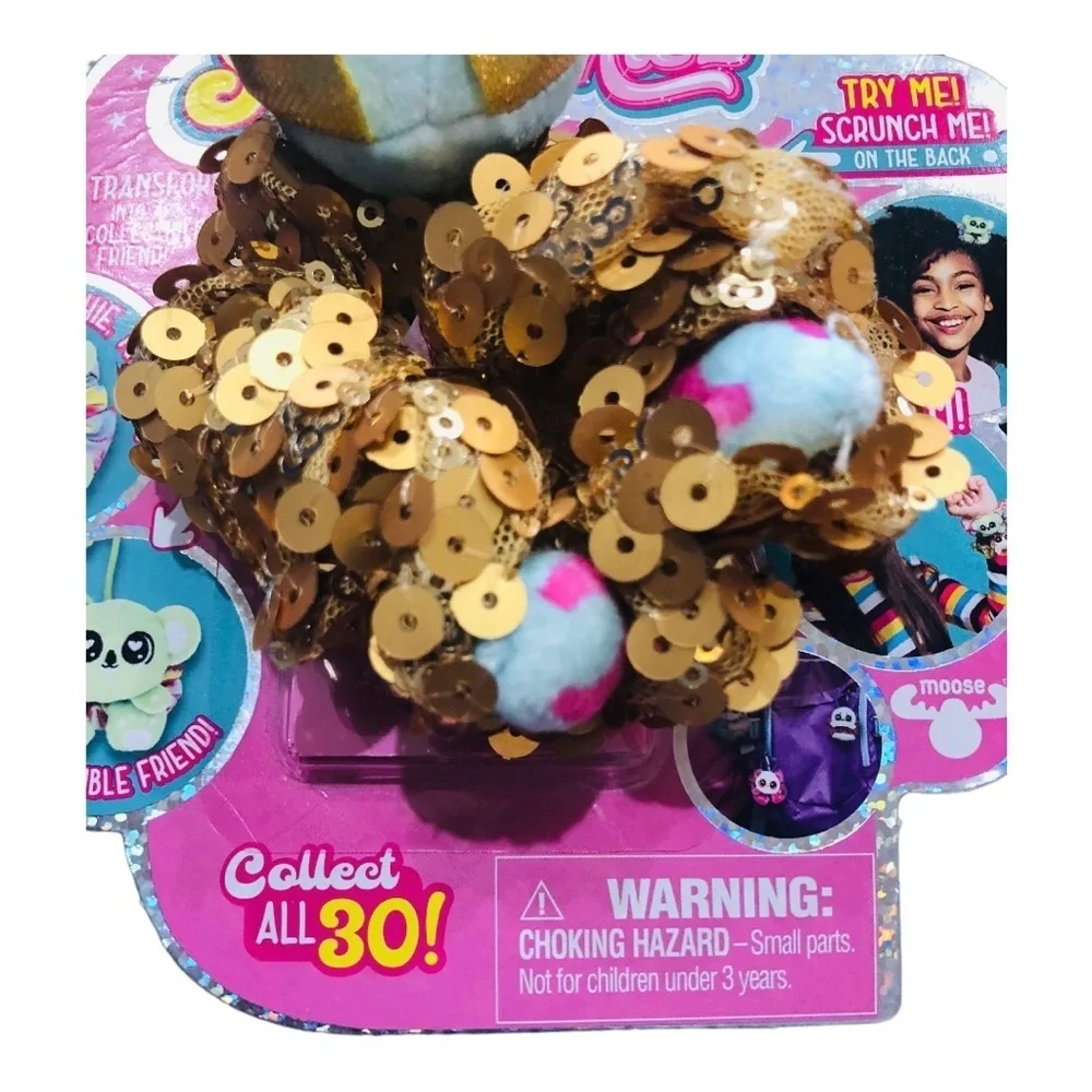 2‎ pack Scrunchmiez sequin unicorn Roxanne and blue pink Lola new